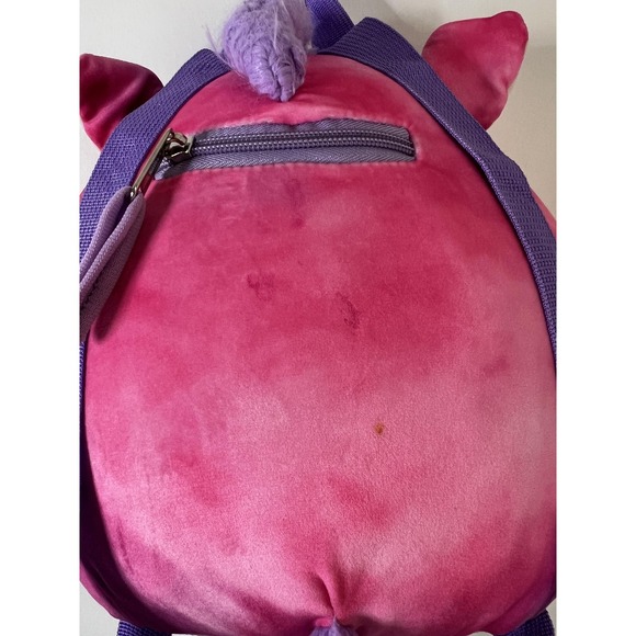 Squishmallows Unicorn Plush Backpack Pink Purple Tie-Dye Bioworld Bag Kids Mini - Picture 3 of 6